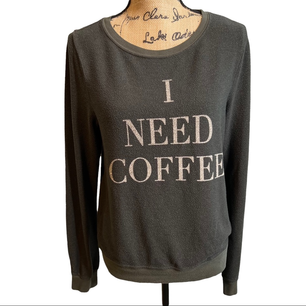 WILDFOX Gray Graphic Tee Shirt Top Size Small - Picture 1 of 7